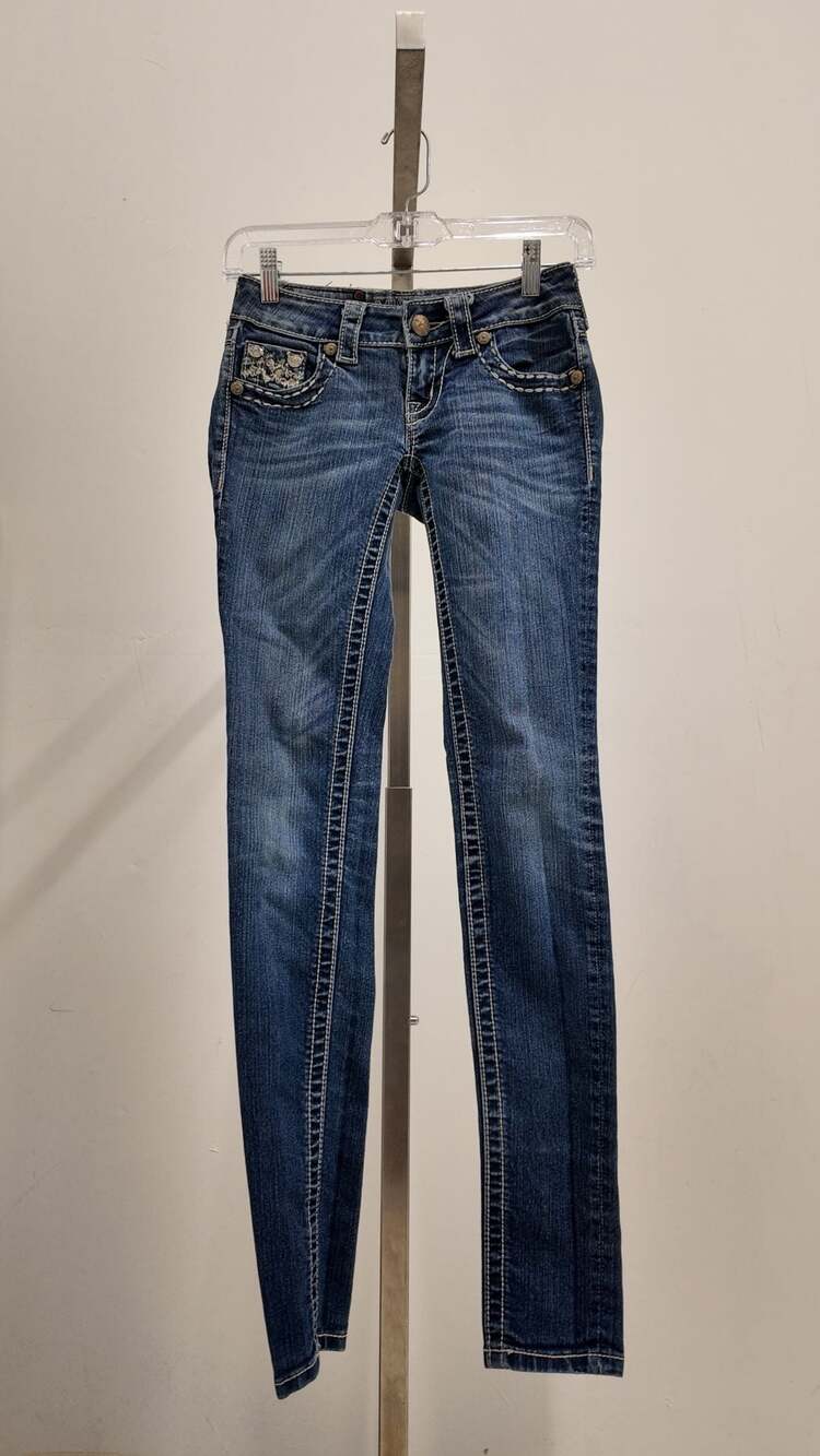 Miss Me Women’s Embellished Skinny Jeans – Medium Wash (Size 23)